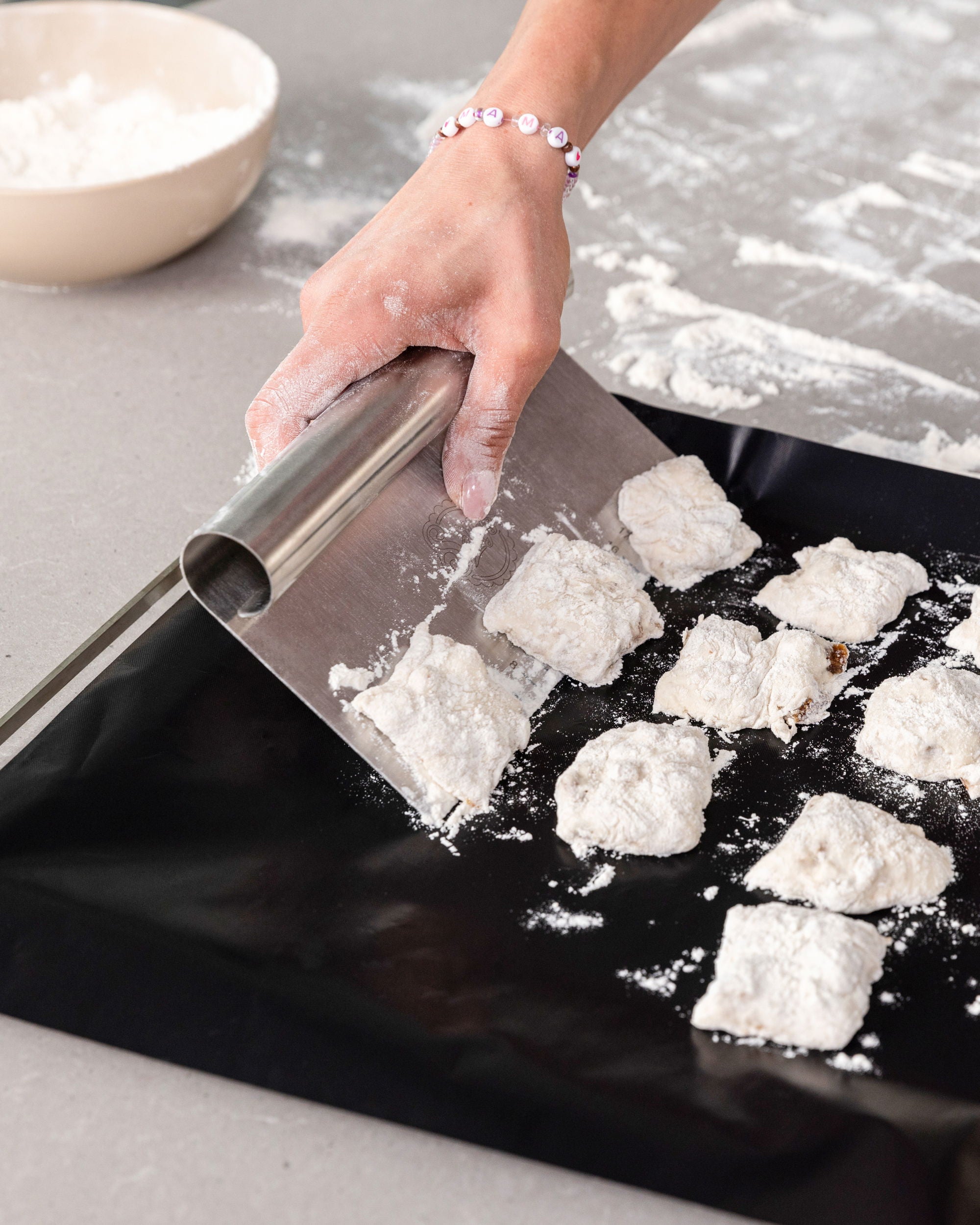 Sallys Edelstahl Teigkarte - groß