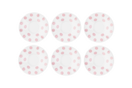 6 rosa-gepunktet Untersetzer
